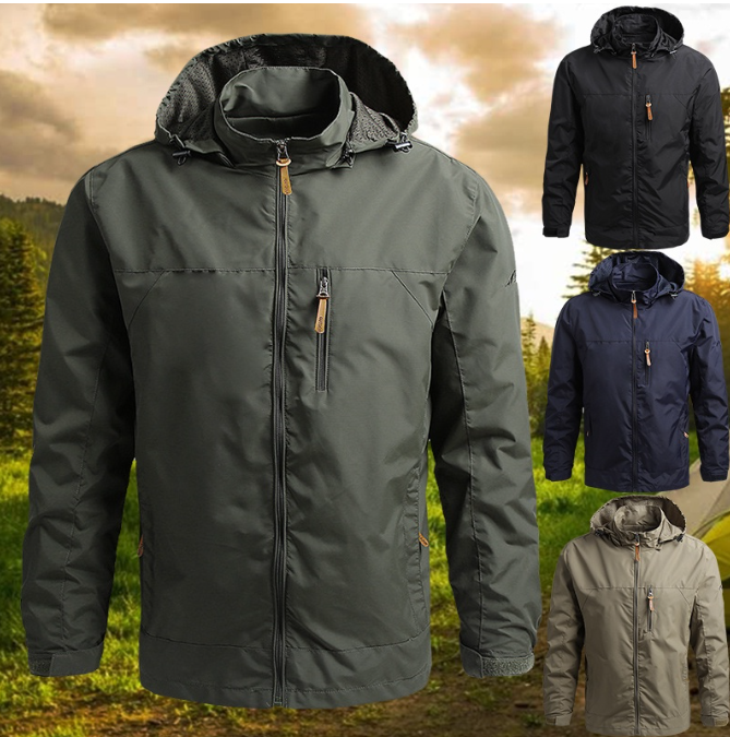 Men Military Rain Casual Sport Waterproof Riding Windbreaker Jacket Coat