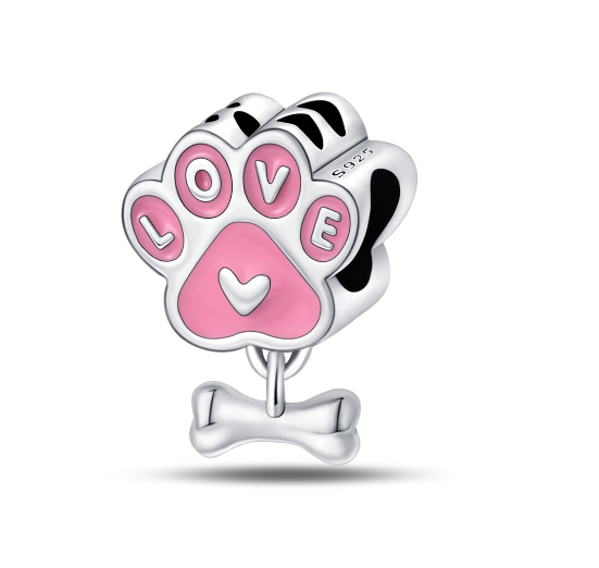 Glowing Turtle Nighttime Owl 925 Silver Dangle Charms Heart Balloon Bracelet Pendant 007