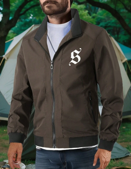 Men's Casual Stand Collar Zip Outdoor Sport Jacket