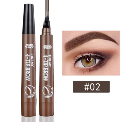 LAMUSELAND 2 Color Waterproof 4 Fork Tip Liquid Eyebrow Pencil