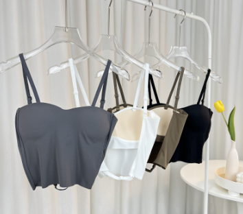 066610 Summer Ice Silk Dew Strap Chest Cushion Suspender Tank Top with Beautiful Back