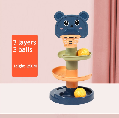 IBliver Children'S Fun Track Slide Ball Tower Shooting Stacks Toy