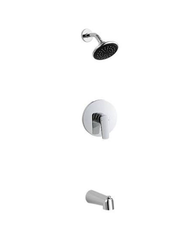 Delta IXA Jive Collection 44075-SQ In-Wall Tub & Shower Touch Clean 127mm Raincan Showerhead