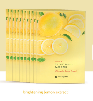 Face Republic Sleeping Beauty Face Mask Brightening Lemon Extract 23g (10 pcs)