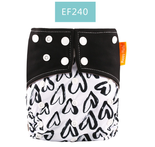 Happyflute Baby Cloth Diapers Double Gusset Bamboo Charcoal Inner Washable Cloth Nappy Without Insert D8