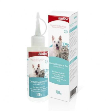 Bioline Dental Hygiene Gel with Beef Flavour for Dogs and Cats 100g