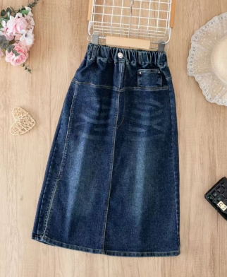Girl stylish Elastic Waist Denim Skirt for Women ADULT