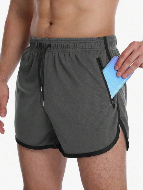 Men's Classic Loose Casual Sports Shorts With Zipper Pockets