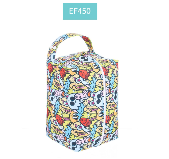 Happyflute Baby Diaper Pads Reusable Waterproof Fashion Prints Wet  Dry Cloth Wet Bag Mums Storage Travel Nappy Bag 002