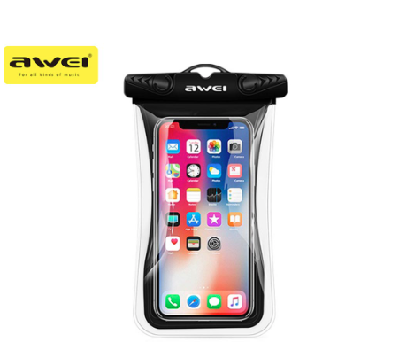 Awei X34 Universal Waterproof Photography Pouch Underwater Mobile Phone Case Bag With Lanyard