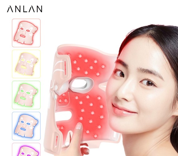 5 Colors Foldable LED Facial Mask Skin Rejuvenating Light Therapy Anti-Wrinkle Acne Waterproof Hot Compress