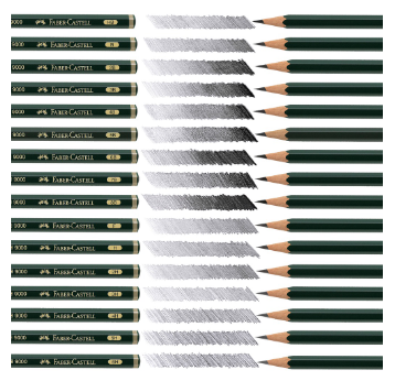 Faber-Castell 9000 Graphite Pencil Set (16 Grades) [121171SET]