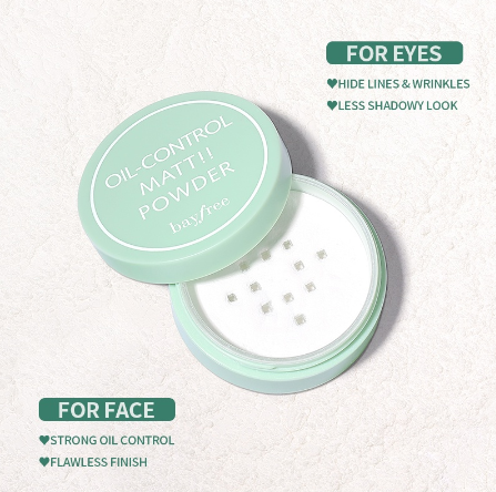 Bayfree 2PCS Makeup Set Oil-control Matte Loose Powder+ Pore Minimizer Face Primer Waterproof Long-Lasting