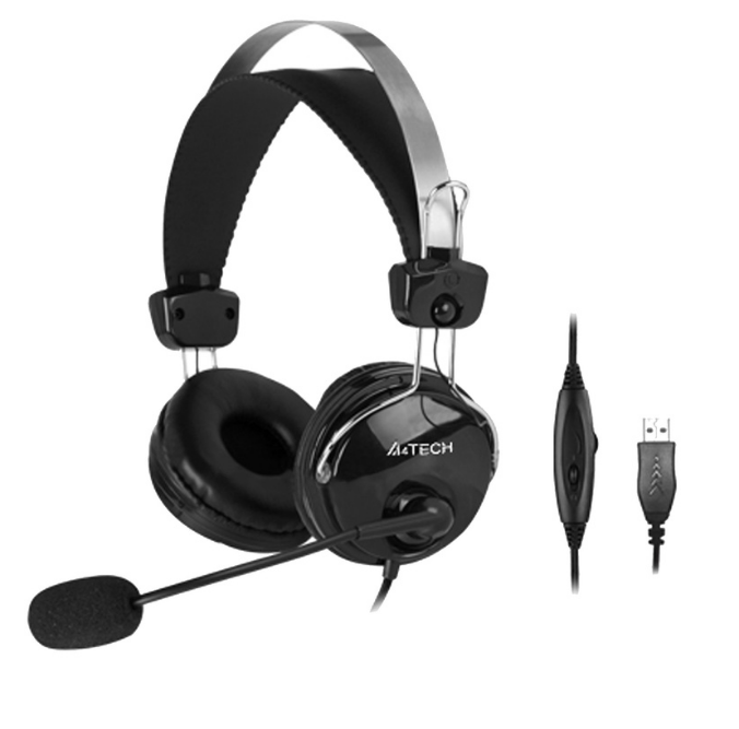 A4Tech HU-7P ComfortFit Stereo USB Headset (Black)