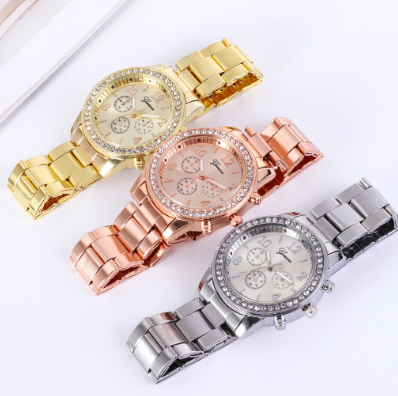 Women Fashion Classic Simple Style Stainless Steel Alloy Belt Watches