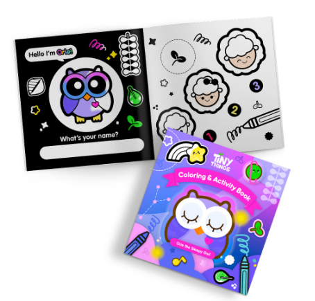 Tiny Things Orie the Sleepy Oawl Coloring & Activity Book | Baby Toddler Educational Montessori