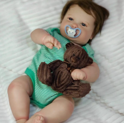 Cloth Body Big Fat Joseph Doll Simulation Baby Rebirth Children's Clothing Model Hand-Painted Vein Visible Barbie Silicone Soft Birthday 60CM