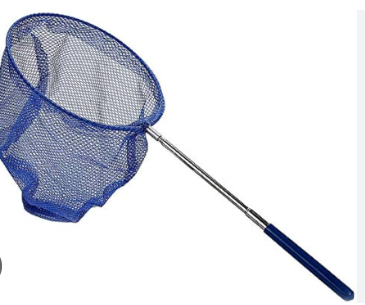 Outdoor Catching Catching Butterfly Net Fishing Net Bag Stainless Steel Telescopic Fishing Net Tool Outdoor Telescopic Portable Catching Catching Net-Blue