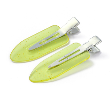 10pc No Bend Hair Clips Curl Pin Clips No Crease Hair Clips Alloy & Plastic Alligator Hair Clips with Glitter Powder 59x18x12mm