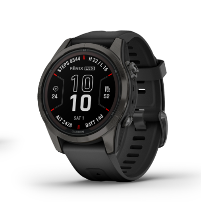 Garmin Fenix 7s Pro, Sapphire Solar, Outdoor Fitness GPS Smartwatch, for Outdoor Activities
