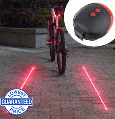 MTB Bike Rear Tail Warning Lamp 5 LED Flash Mode Safety Light