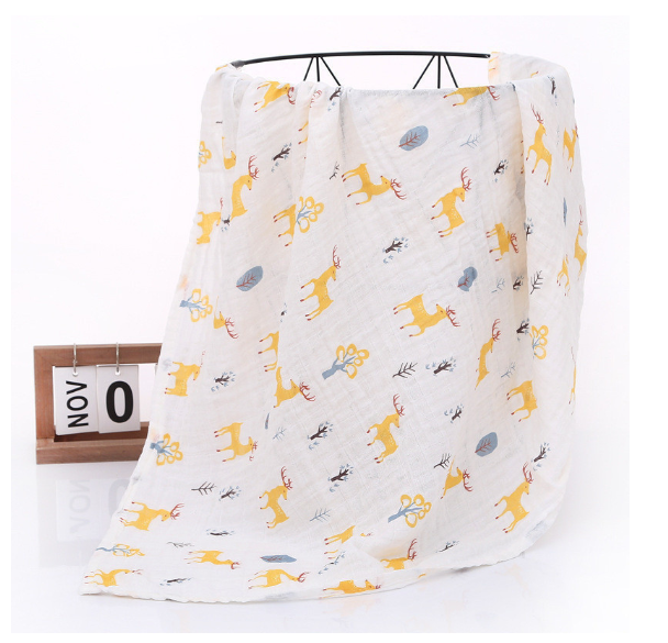 Summer Baby Blanket Muslin Gauze Breathable Sleep Swaddle Wrap Infant Quilt For Baby Bib S13