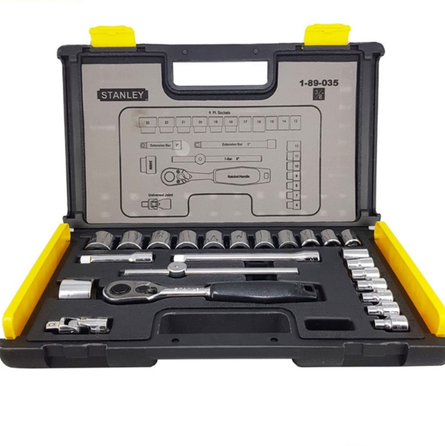 Stanley 89-035 Socket Wrench Set 38Dr 24Pc 6Pt 6-24mm