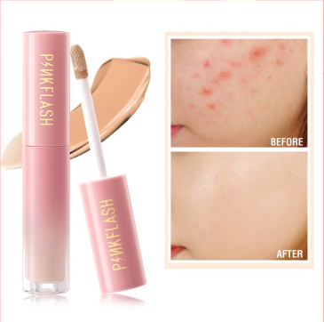 PINKFLASH Breathable Full Coverage Dark Circles Scar Acne Skin Liquid Concealer