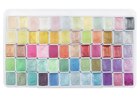 SeamiArt 20 24 36 48 60 Colors Pearlescent Solid Watercolor Set For Drawing Painting Nail Art