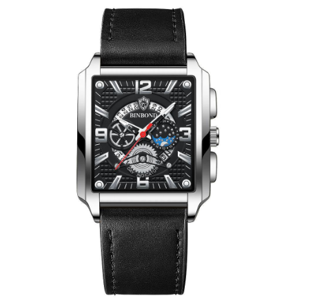 Original Luxury Square Fashion Retro Calendar Waterproof Luminous Sports Stainless Steel Watch 08