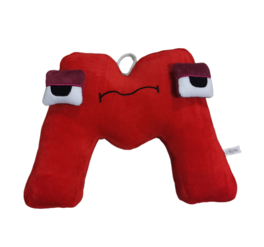 26 Alphabet Legend Plush Toy 0-10 Number Pillow Building Block Doll Children Birthday Party Gift M