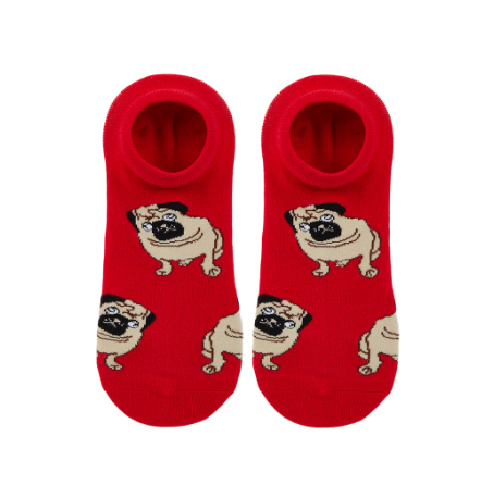 IDENTITY Printed Ankle Socks - Pug