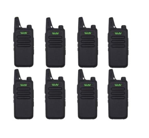 WLN KD-C1 5W 16 Channel UHF 400-470MHz Two-Way Walkie Talkie Radio Set Of 8