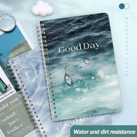 HGS 1PC Thick A5 Spiral Spring Notebook 60 Sheets Aesthetic Notebook Student Line Hardbound Notepad