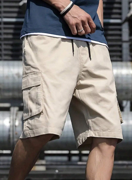 Men's Loose-Fit Cargo Shorts, Korean Style Streetwear Breathable Casual Pants