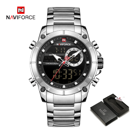 NAVIFORCE Men Watch Sport Quartz Casual Waterproof Military Analog Clock Fashion Sport Watch Men 9163 M6