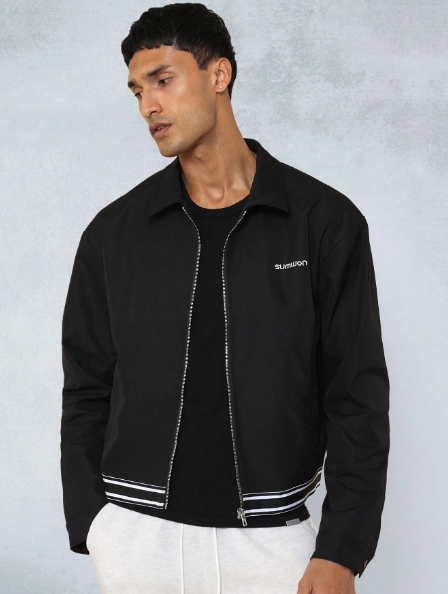 SUMWON Cropped Workwear Jacket With Embroidery