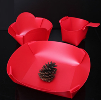 1050ml / 650ml / 350ml Plastic Collapsible Portable Camping Tableware Kit Folding Plate Bowl Cup Dinner Set Reusable Eco-Friendly