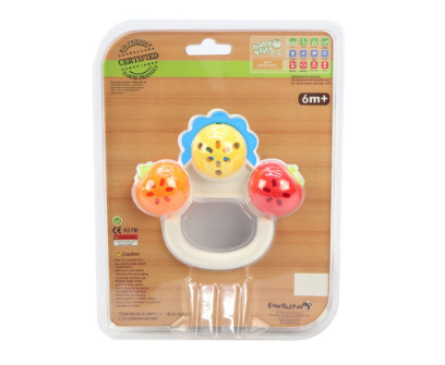 Baby Bliss Happy Joyful Sun Rattle, Lead-Free - Developmental Toys