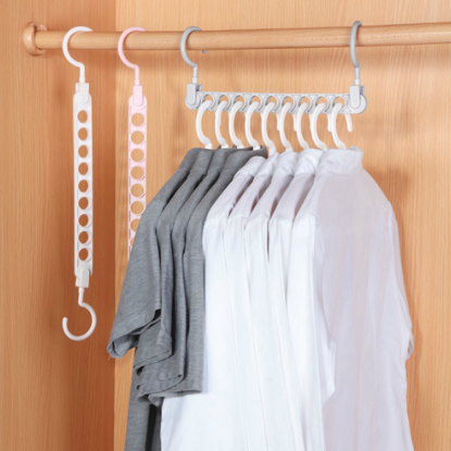 6-Holes Super Saving Space Rotating Multifunction Magic Hanger Plastic Towel Display Hanger Closet Racks Hangers For Clothes
