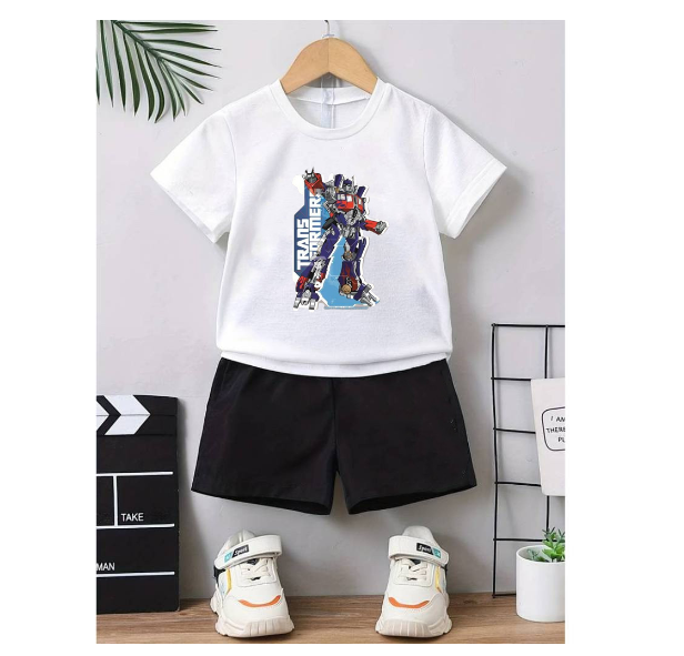 Boy Clothes Corp Terno for Kids Boys Fashion Sando Shorts Set Summer Tshirt  S25