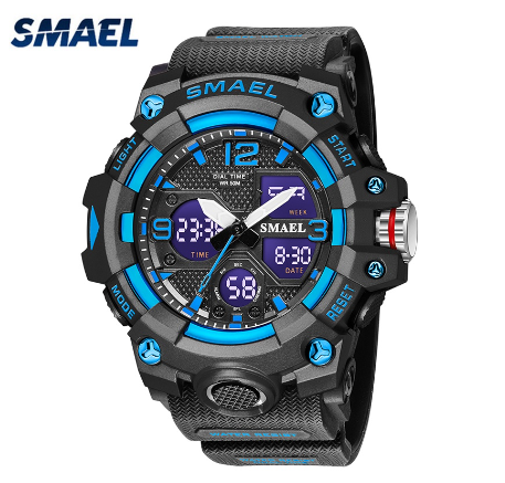 SMAEL Brand Waterproof Watch Men Casual LED Digital Sports Quartz Watch Fashion Multifunction Watches Original 8008 m6