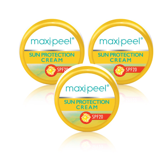 Maxi-Peel Sun Protection Face Cream - Sunscreen SPF20 25g Set of 3