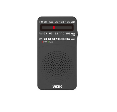 Wodeke Portable FM AM Radio W-909 Dual Band Powerful Sound Alarm Clock with Belt Clip