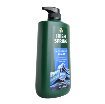 IRISH SPRING Moisture Blast Moisturizing Face + Body wash 30oz