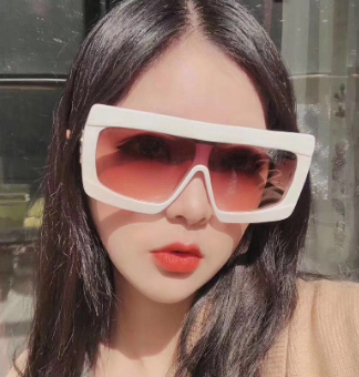 Fashion Gradient Purple Oversize Sunglasses Vintage Square Glasses Women Outdoor Men Driving Eyewear