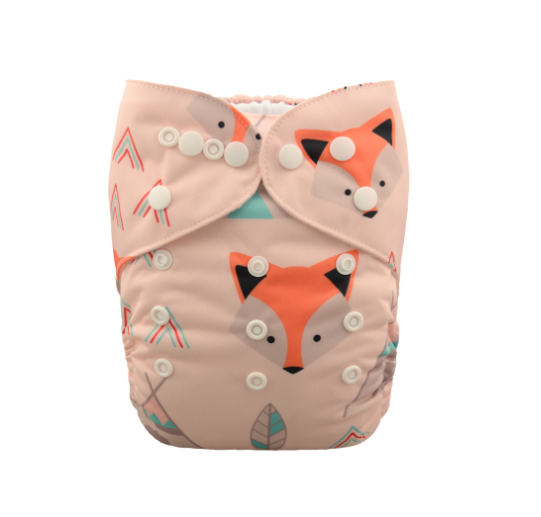 Alva Baby Cloth Diapers Washable Reusable Real Cloth Pocket Nappy Diaper Only No Insert For 3-15kg 6.6-33.1Ibs Baby And Newborn D46