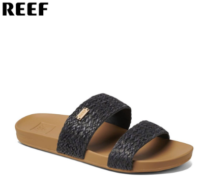 Reef Womens Cushion Vista Braid Sandals Black