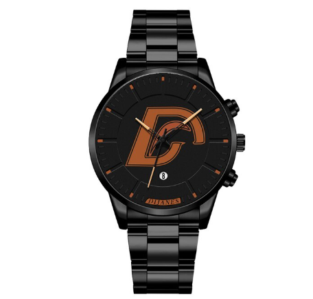 Luxury Gold Mens Minimalist Stainless Steel Analog Watches Men Business Casual Calendar Quartz Wrist Watch Relo Ng Kalalakihan BLACK ORANGE
