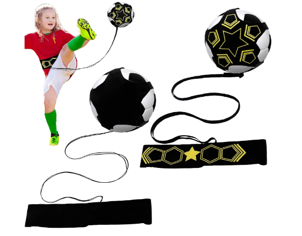 2 Pcs Soccer Kick Trainer Equipment Adjustable Volleyball Trainer Kick Control Soccer Stuff Solo Dribble Soccer Accessories with Waist Belt Soccer Gear Soccer Gifts for Boys Beginners